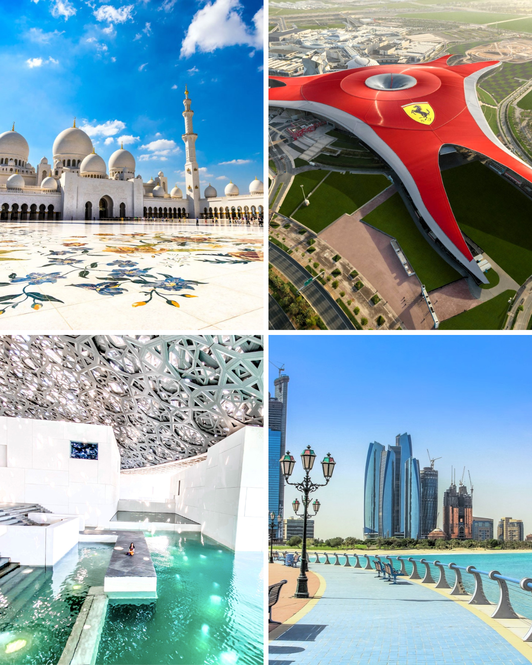 Abu Dhabi City Tour + Louvre Abu Dhabi + Ferrari World